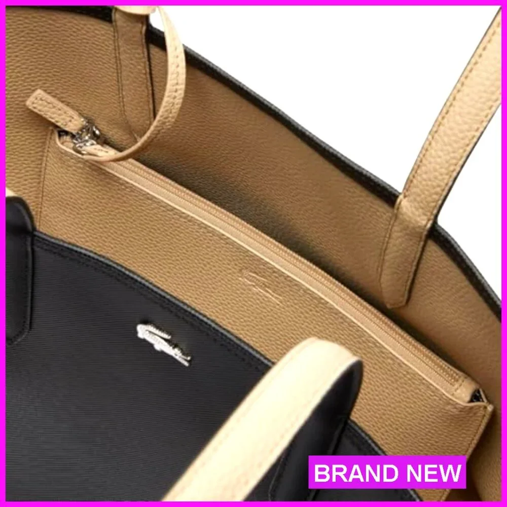 Large Reversible Tote Bag with Detachable Clutch, Holds 15" Laptop - Picture 4 of 7